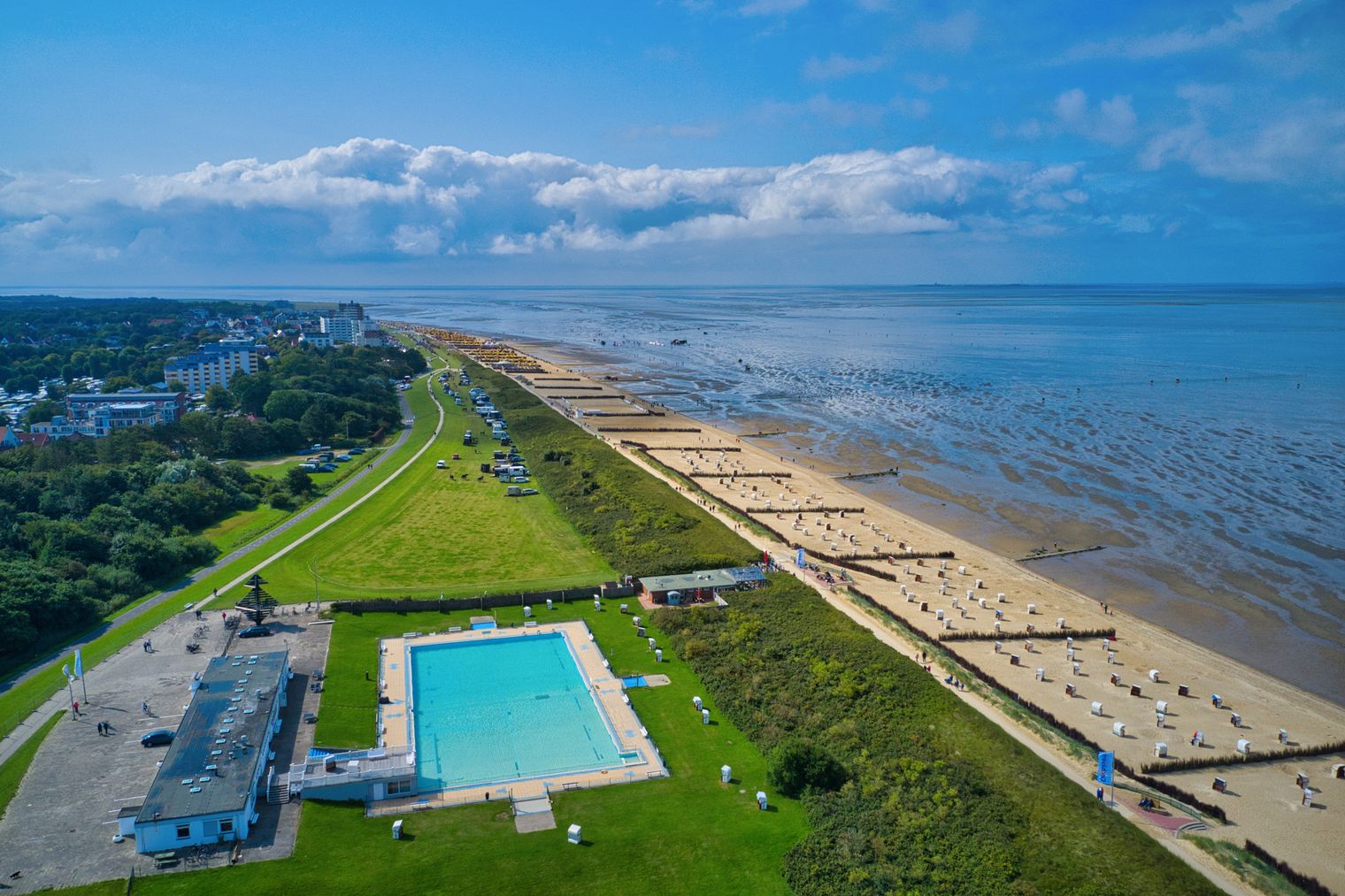 Freibad Steinmarne von oben