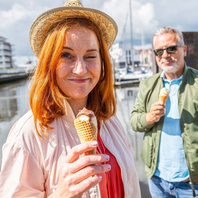 Ein Paar bei der City Marina