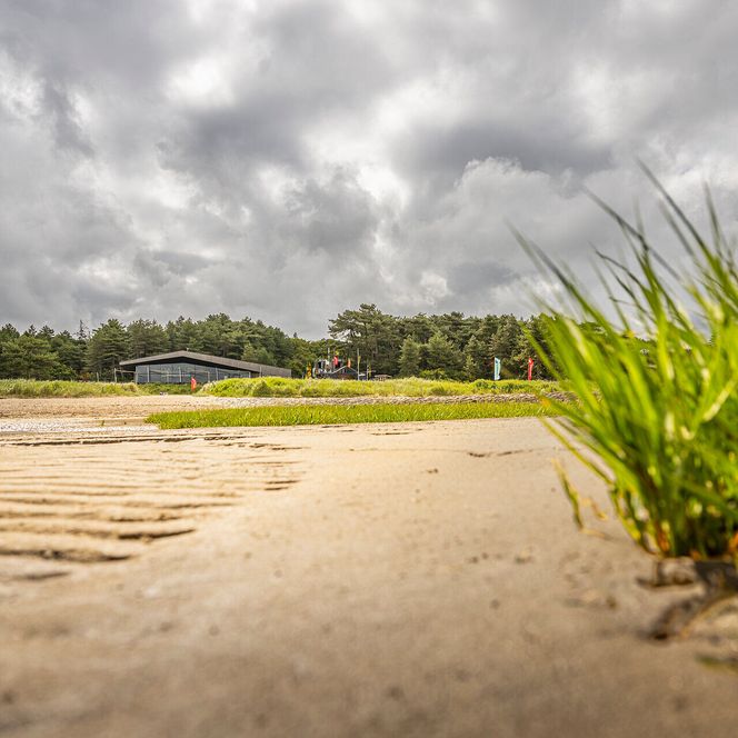 Blick vom Sahlenburger Strand auf das Kliff